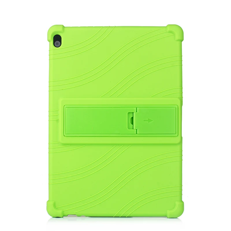 Мягкий силиконовый чехол для lenovo tab M10 TB-X605F TB-X605L Tab P10 TB-X705F TB-X705L 10,1 inch Tablet PC Защитный чехол+ Защитная пленка на экран+ подставка для ручек - Цвет: green
