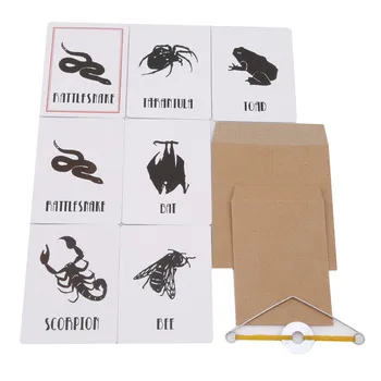 

New Design Animal Magical Card Prediction Danger Card Trick Set Close Up Street Magic Tricks Props Prediction Magical Toys