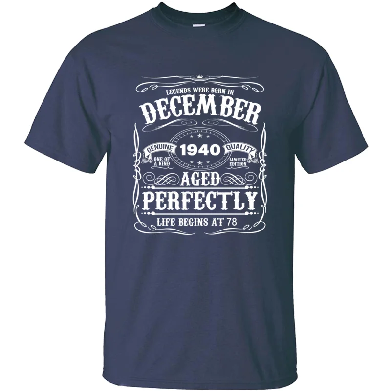 Better December 1940 78th футболка «С Днем Рождения» забавная 78 лет футболка одежда с буквами Мужская футболка с надписью короткий рукав