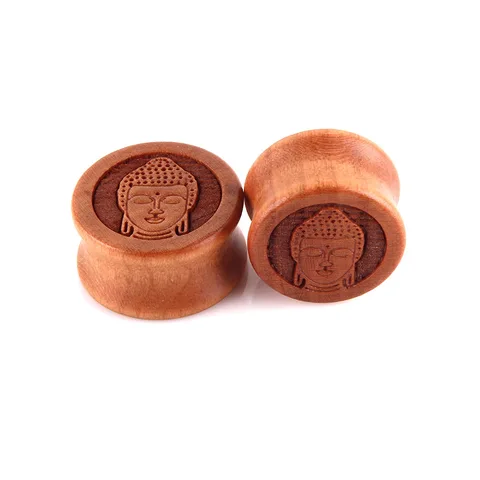 Wood Ear Gauge Earring Plugs And Tunnel Flesh 6-30Mm Wood Ear Expander Saddle Plugs Stretcher Piercing Oreja Dilataciones