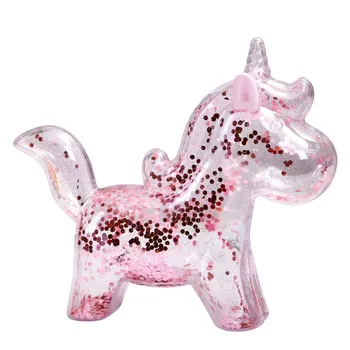

Creative unicorn Piggy bank Money Boxes Coin Saving Box Cute Transparent With sequins Souvenir Birthday Gift For Children Kids