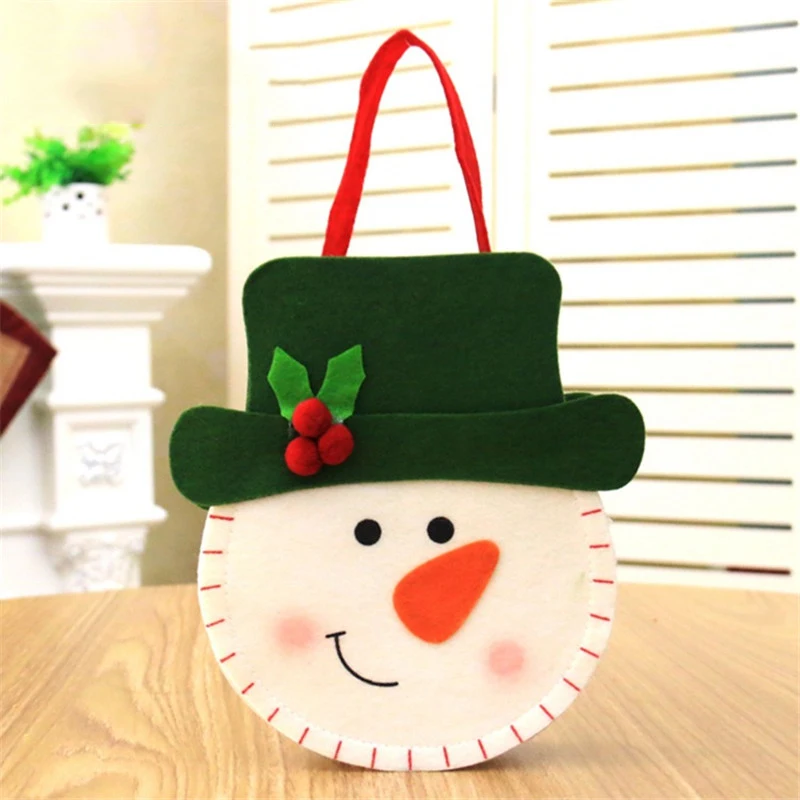 S 18x15cm Christmas Candy Bag Xmas Storage Packing Supplies Decor Christmas Tree Present Navidad Party Gift Decoration 32x12cm - Цвет: S 18x15cm