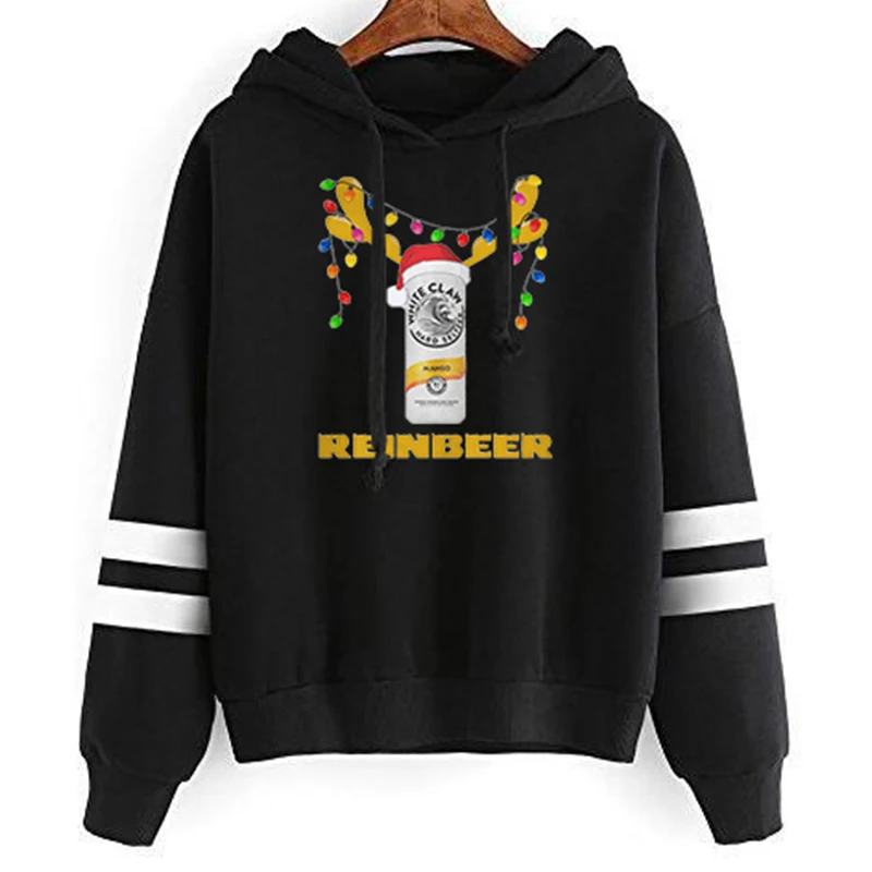 

white claw hoodies women clothing reinbeer christmas 2019 sweatshirt thanksgiving merry christmas aesthetic korean hoodie