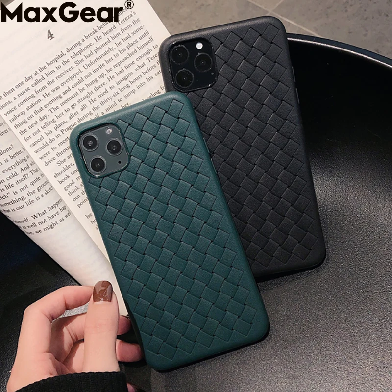 apple iphone 11 Pro Max case Breathable Mesh Case For iPhone 14 13 11 Pro Max 12 Mini XS 6S 7 8 Plus X XR Leather Weaving Grid Cover iPhone14 Silicone Funda phone cases for iphone 11 Pro Max  iPhone 11 Pro Max