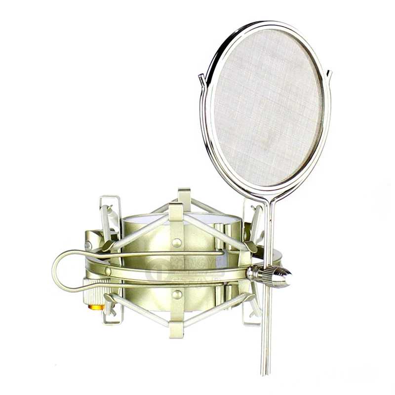 

54-60mm Metal Shock Mount Microphone Spider Mic Stand Windscreen Pop Filter Shockproof For SHURE BETA27 KSM42 KSM32 KSM44A KSM44