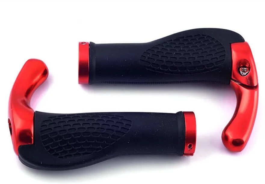 1 Pair MTB Ergonomic Mountain Bike Bicycle Grips Bar End Handlebar Grips Soft Rubber Push on Anti-Skid Parts Cycling Grips 