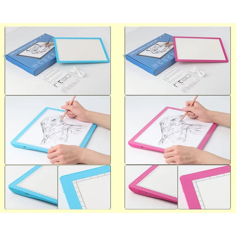 Tracing Pad, Caixas de rastreamento de bateria para diamante, A4