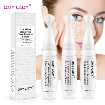 

3PCS OMYLADY 24K Silver Collagen Serum Whitening Foil Essence Serum Anti Wrinkle Anti-Aging Serum acne scar removal shrink pores