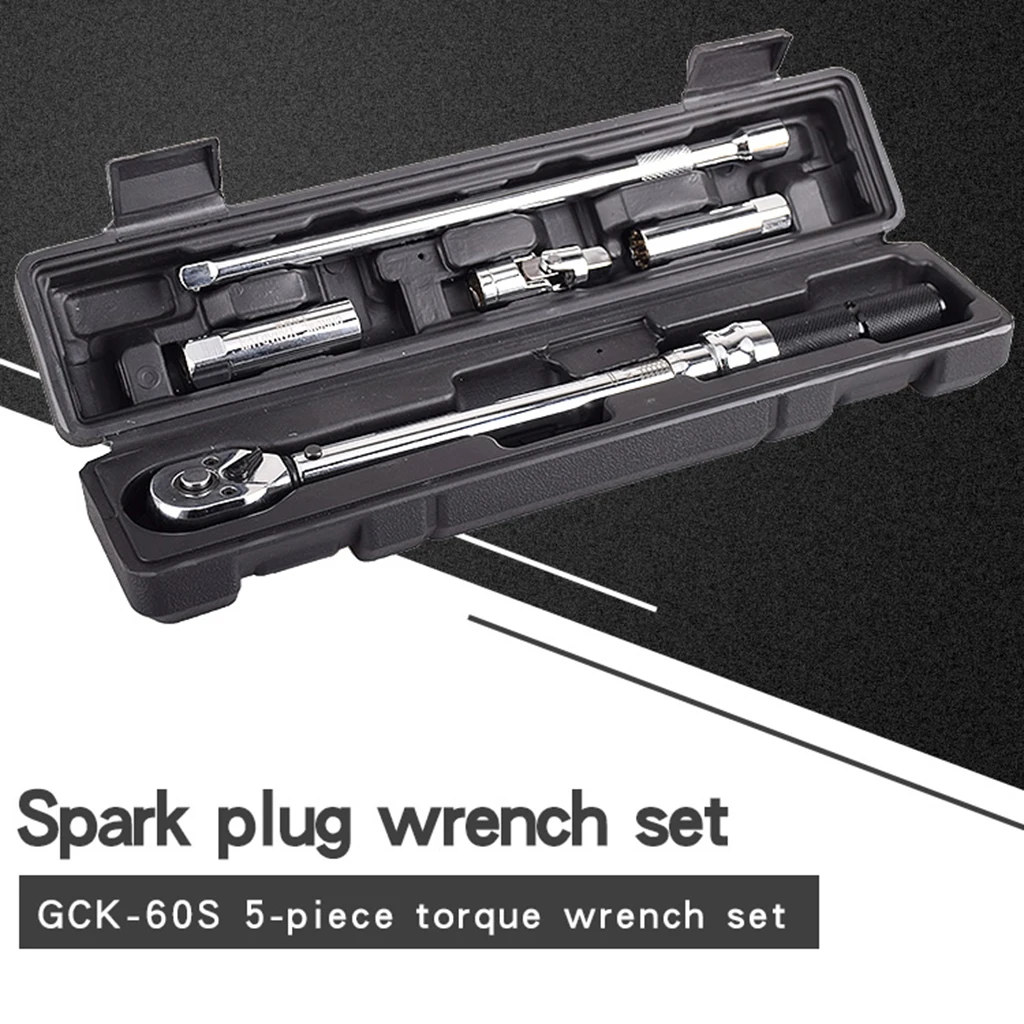 

3/8 inch Drive Click Torque Wrench Kit 5-60 Nm Durable with Storage Box