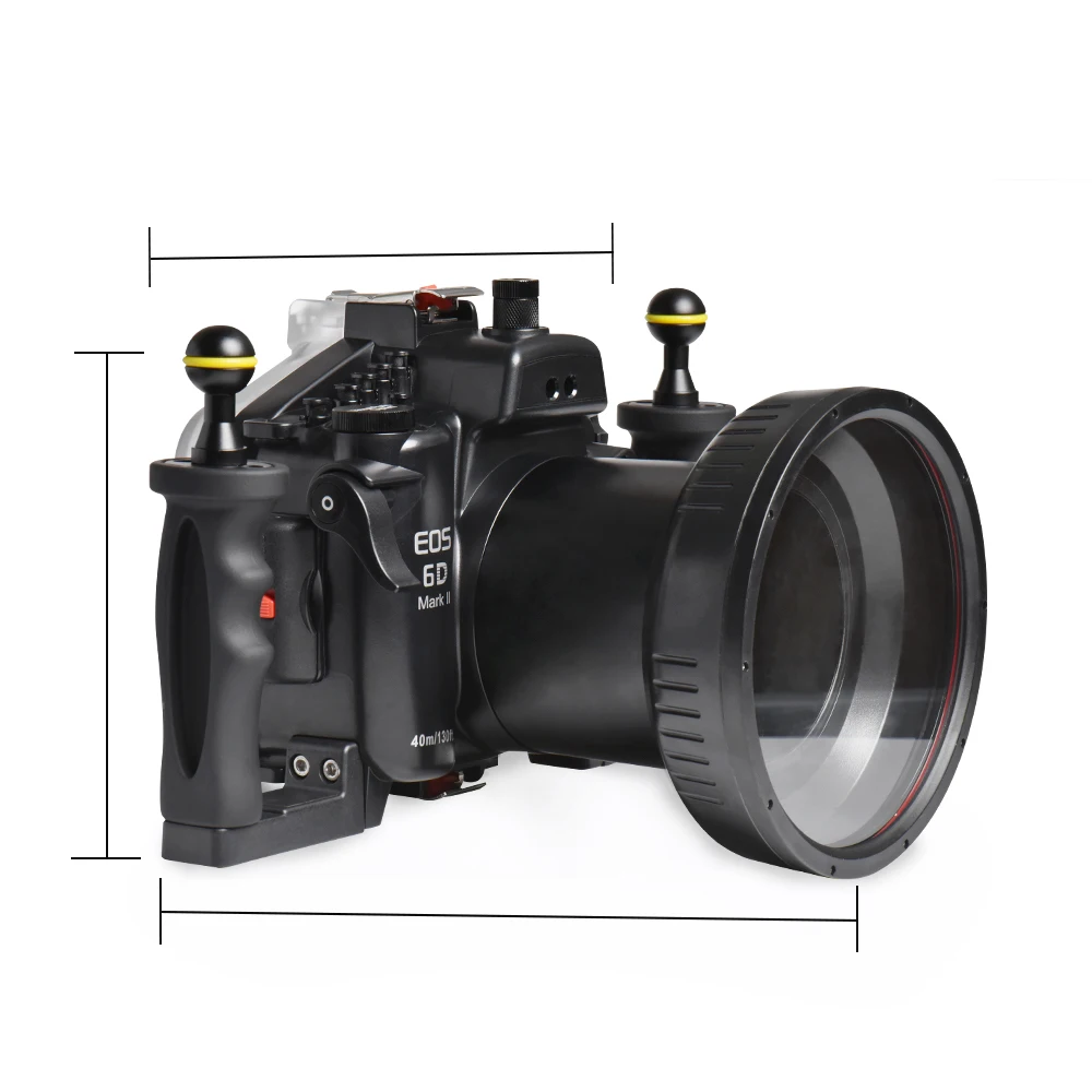 Mcoplus 40 м/130 футов WP-6DII чехол для подводного плавания водонепроницаемый корпус для Canon 6D mark II 6DII камера с двумя руками лоток