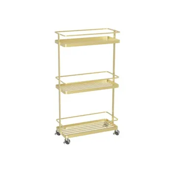 

Nordic Tieyi Rack Bathroom Trolley Movable Wheel Receiving Rack Bathroom Cosmetics Receiving Car