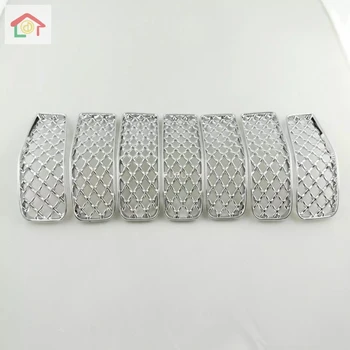 

For Jeep Cherokee 2014 2015 2016 2017 2018 Car Interior Insert Honeycomb Front Mesh Grille Decoration Cover Sticker ABS