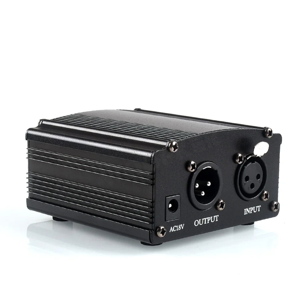 Alimentatore Phantom 48V Lepeuxi - Per Microfono A Condensatore, Ingresso/Uscita XLR