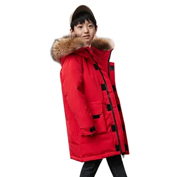 

New Parker Boys Clothes Hodded Solid Faux Fur Collar Boy Baby Winter Jacket Kids Boys Winter Coat Clothes For Babys