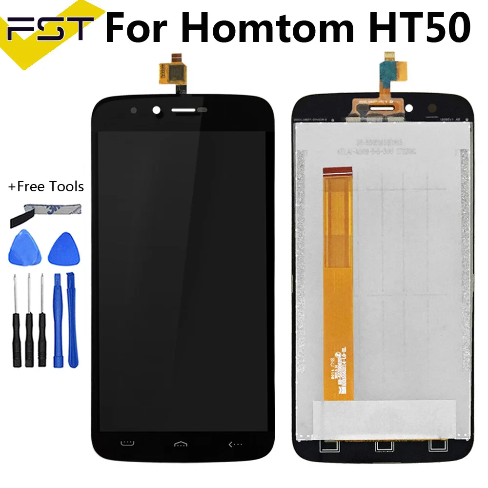 Comprar 720*1280 para Homtom HT50 pantalla LCD y digitalizador de pantalla táctil piezas de reparación para Homtom HT50 accesorio + herramientas + adhesivo