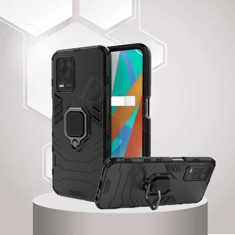 Per Realme Narzo 30 5G Custodia Armatura Anello Per Dito Paraurti Custodia Rigida Antiurto Per Realme Narzo 30 5G Cover Per Realme Narzo 30 5G