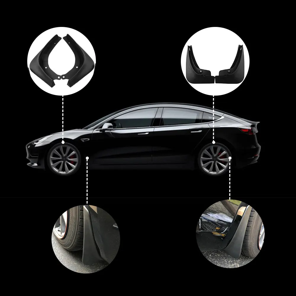 Брызговики спереди и сзади крыло брызговики 4 шт./компл. для Tesla модель 3