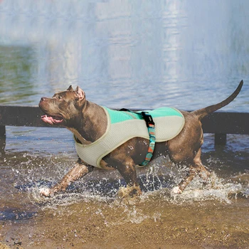 

Summer Cooling Harness Dog Vest Adjustable Pet Mesh Reflective Vest Coat Cooler Jacket Clothes Quick Release Pet Dog Clothes