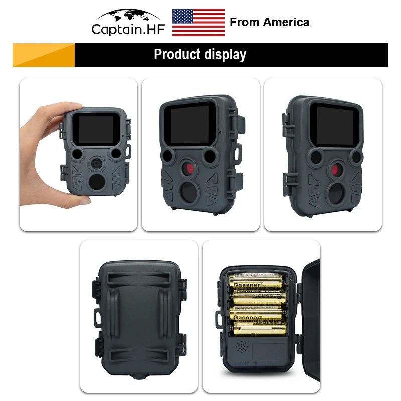 US Captain 1080P Мини Фото Ловушка IP66 Охотничья Наружная Камера Видео Наблюдения за