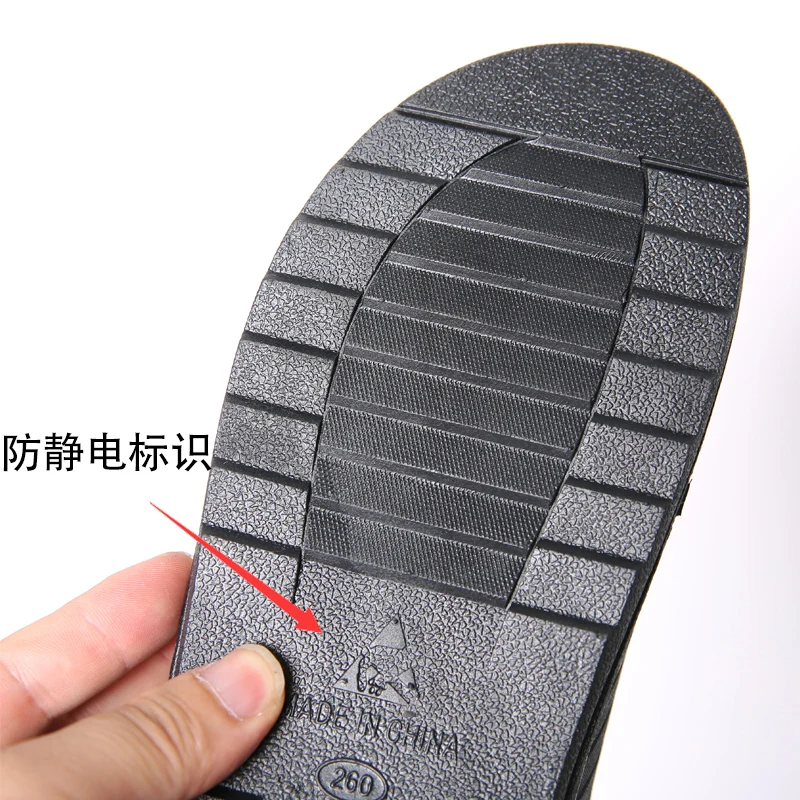 ESD SPU 블랙 소프트 솔 미끄럼 방지 정전기 방지 슬리퍼, 편안한 클린 룸, 먼지 없는 여름 공장 워크샵 슬리퍼