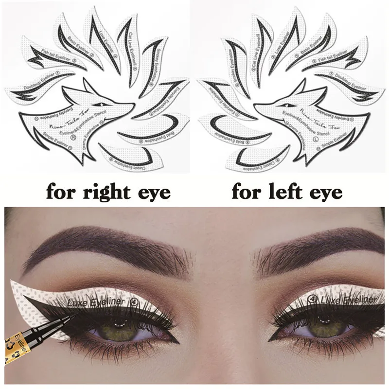 24PcsEyelinerStencilsEyeMakeupTemplateStickersCard12StylesNon