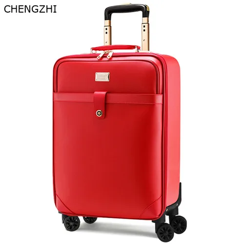 24inch CHENGZHI, новинка, Ретро стиль, 16 дюймов, 20 дюймов, 24 дюйма, женская свадебная коробка, чемодан на колесиках, ПУ кожа, багаж на колёсиках, Спиннер на колесиках, дорожные сумки - Цвет: 24inch