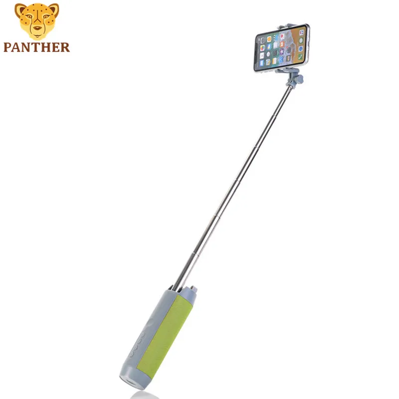 Спорт на открытом воздухе беспроводной Bluetooth динамик с палкой для селфи и фонариком Поддержка FM TF USB power bank для мобильных телефонов