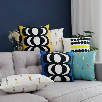 

DUNXDECO Cushion Cover Decorative Pillow Case Modern Simple POP Geometric Soft Brush Coussin Sofa Bedding Decorating