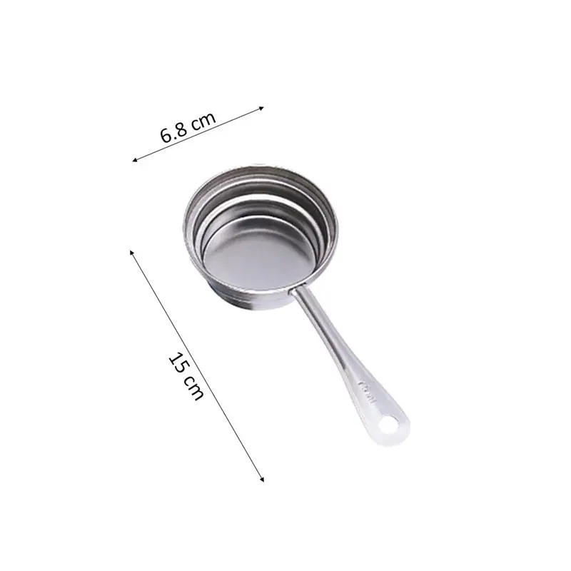 2 pcs Measuring Spoons Stainless Steel Durable 3 in 1 Multifunction Measure Spoons Kitchen Tool for Liquid Spice Powder