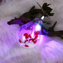 Christmas LED Transparent Lights Ball Hanging Christmas Decorations For Home Garden Xmas Tree Decorations