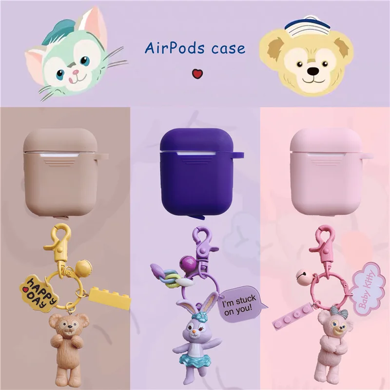 Duffy Shellie Мэй силиконовый чехол для AirPods милый защитный чехол Bluetooth чехол для наушников для airpods2 аксессуары с брелоком