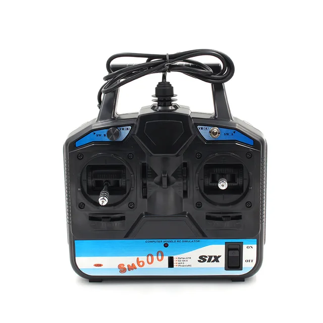 FlySky FS SM600 6 Channel RC Flight Simulator w/ Freerider/XTR/FMS/RealFlight for RC Helicopter Plane Quadcopter Drone Training 1