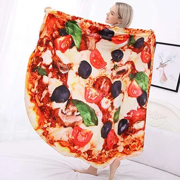 

Comfort Wrap Blanket Food Creations Pizza Throw Perfectly Round Bathroom Carpet Polyester Tortilla Throw Home Textile
