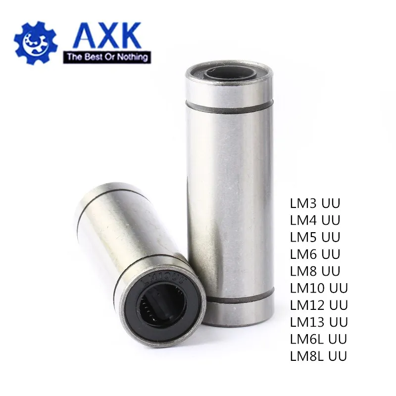 2 шт./лот LM6UU LM8UU LM10UU LM8LUU LM6LUU LM12UU LM3UU LM4UU LM5UU длинный тип 8 мм Линейный шарикоподшипник CNC части для 3D принтера|Линейные направляющие| | АлиЭкспресс