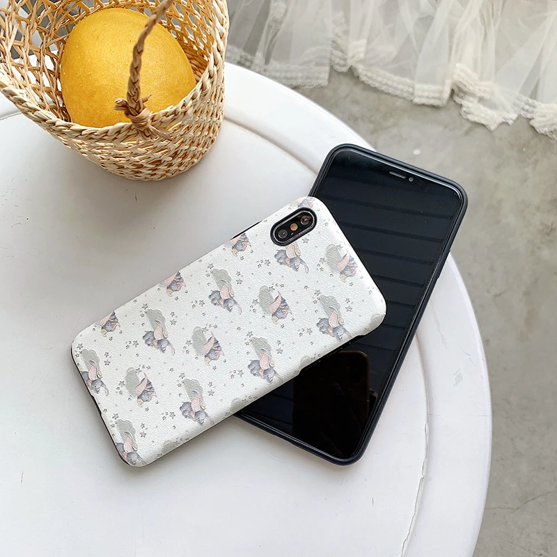 Шелковый текстурный чехол для телефона s для iPhone 11Pro Max Летающий чехол со слоном для iPhone X XS 6 6S 7 8 11 Plus Мягкий силиконовый чехол