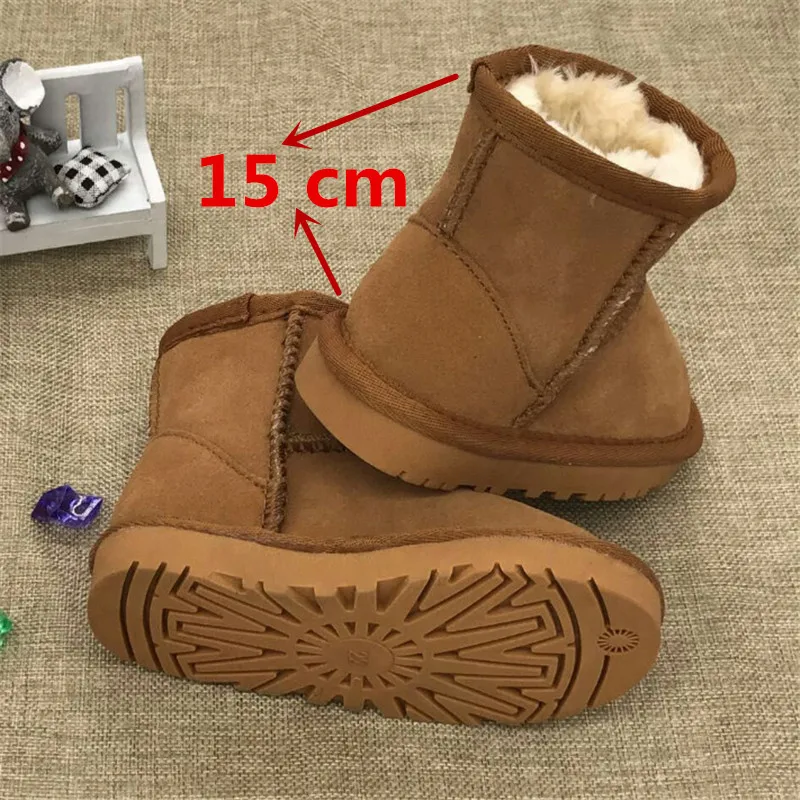 Австралийские брендовые зимние сапоги Martin для девочек Зимние сапоги для мальчиков обувь для детей из натуральной кожи детские ботинки для девочек до 3 лет с мехом - Цвет: maroon