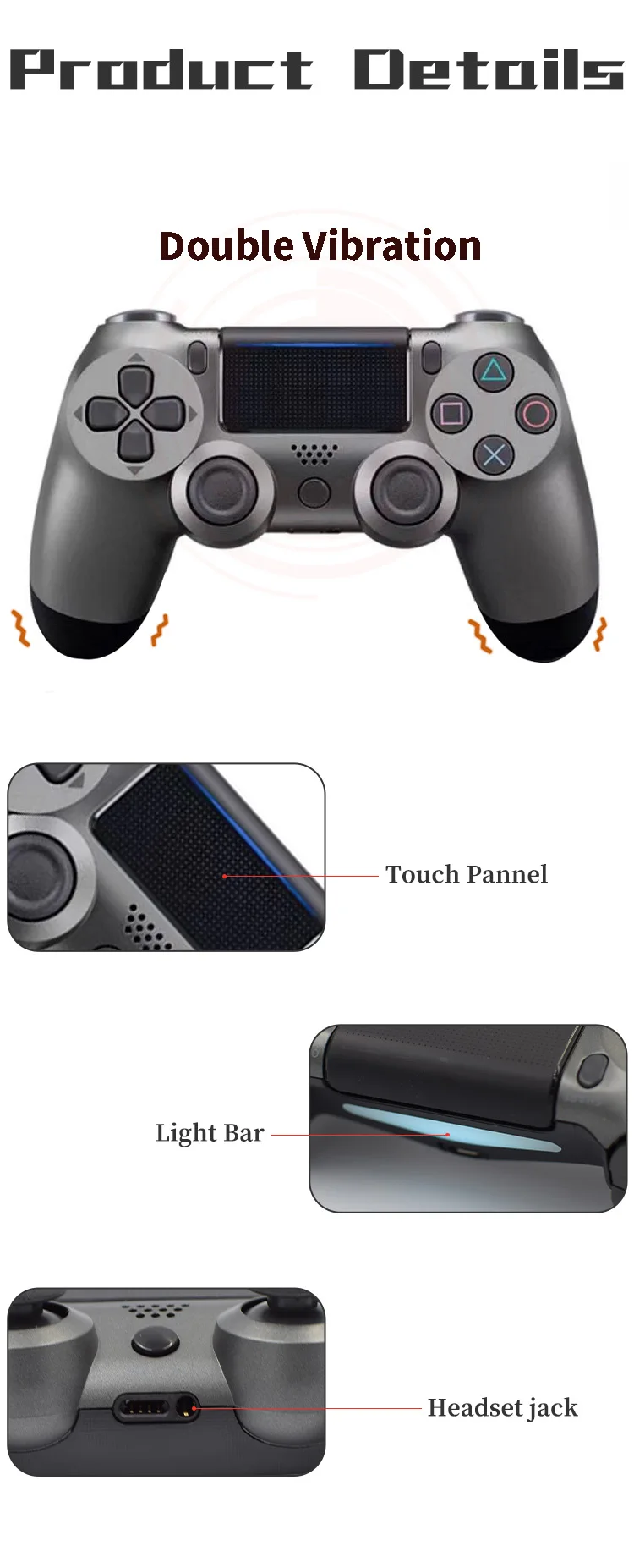 Bluetooth беспроводной геймпад для PS4 контроллер для sony PS4 Геймпад для Dualshock 4 контроллер беспроводной джойстик подходит для sony PS3