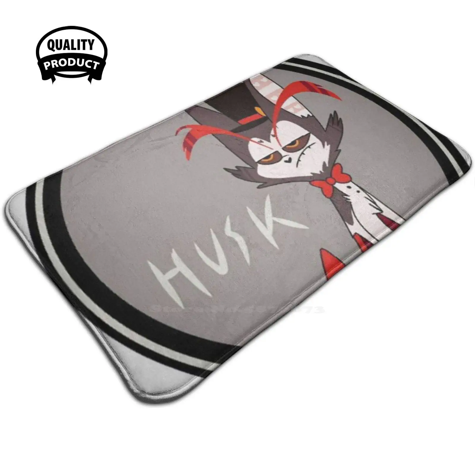 -Husk Cute Soft Foot Pad Room Goods Tappeto Tappeto Charlie Husk Cute Cat Devil Cat Hell Cat Alastor Angel Dust Funny
