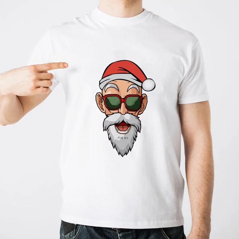 

Dragon Ball Cartoon Handsome Men's T-shirts Fashion Street Punk Harajuku White T-shirt