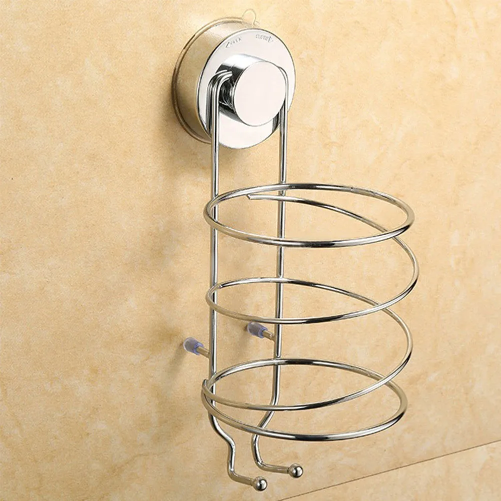 

Hair Dryer Holder Portable Bathroom Storage Suction Cup Rack Organizer Stand Hanger Shelf