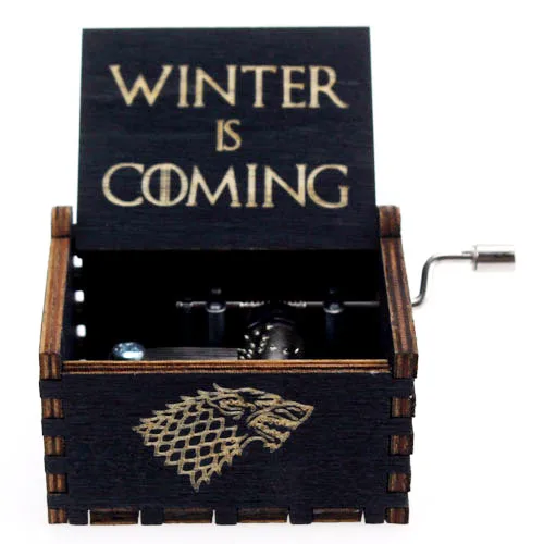 Game of Thrones Творческий антикварная резная деревянная игра престолов музыкальная шкатулка, Красавица и Чудовище рождественский подарок, подарок на год, подарок на день рождения - Цвет: Game of Thrones