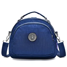 Модные нейлоновые сумки через плечо, женская сумка-тоут, школьная сумка, одноцветная водонепроницаемая сумка-мессенджер, Женская Повседневная сумка через плечо