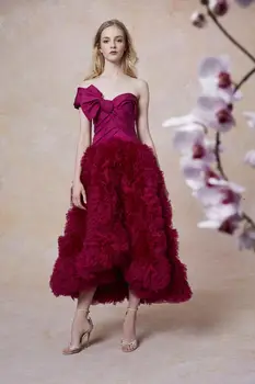 

Halinfer 2019Elegant Dress High Quality Red Bow Multilayer Canopy Bodycon Maxi Celebrity Wedding Cocktail Party Dress Vestidos