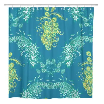 

72"x72" Shower Curtain Waterproof Polyester Fabric Modern Zendoodle Rapport Floral Pattern for Feminine Swimwear Detailed