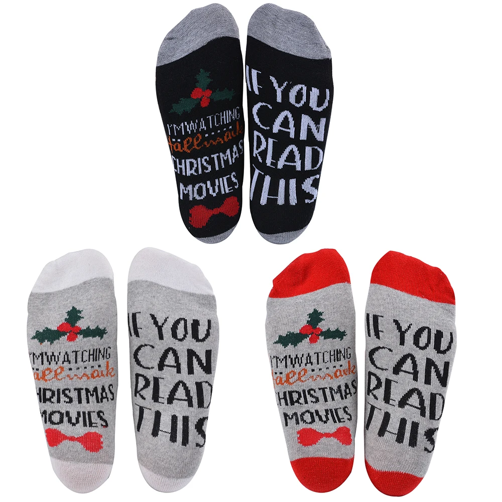 Жаккардовые носки без пятки унисекс с буквенным принтом; Chaussettes Calcetines Homme; Новинка года; модные повседневные Мягкие забавные рождественские носки для женщин