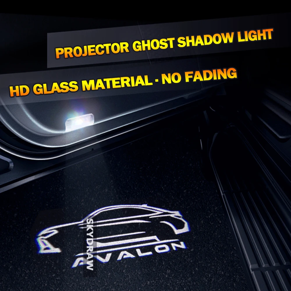 2 шт для TOYOTA AVALON(2012-) автомобиля HD не линяет светодиодный Двери Предупреждение световой проектор Ghost Shadow Light Добро пожаловать Свет