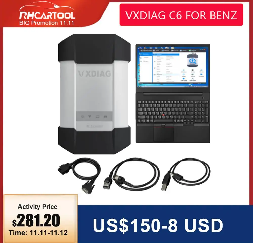 £244.41 Vxdiag C6 DoipAmpAudio Function For Benz Car Truck Diagnostic Tool