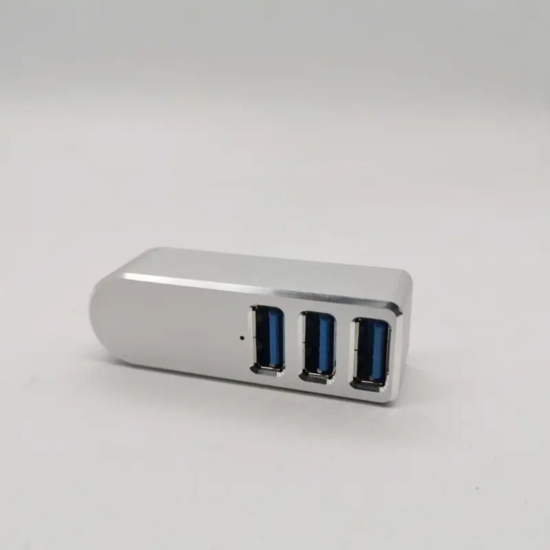 Алюминиевый сплав мини 3 порта USB 3,0 концентратор поворотный USB разветвитель адаптер для ПК ноутбука X6HA