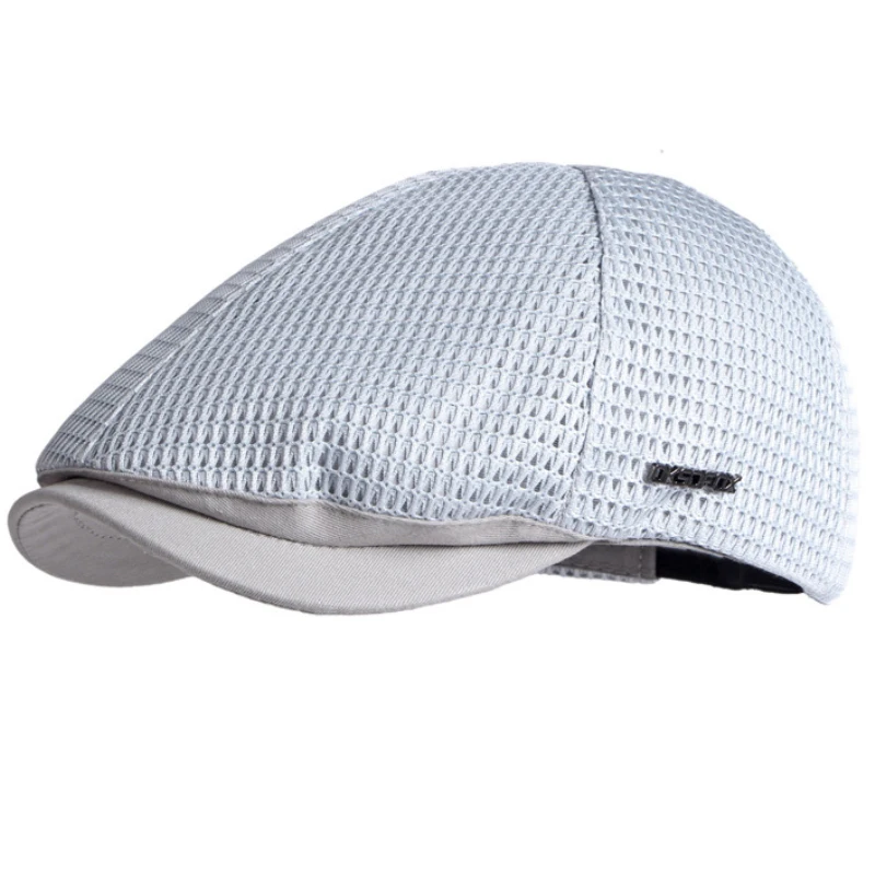 HT3659 Berets Spring Summer Caps for Men Women Breathable Mesh Beret Cap Male Female Adjustable Octagonal Cap Beret Hat beret hat breathable hat woolen beret