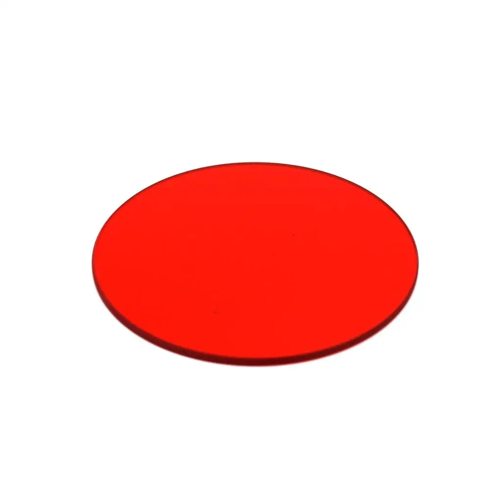 

3pcs total size 62mm diameter red color 620nm IR pass filter glass HB620